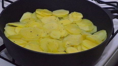 картофель в сливках с грибами