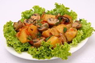 Картофель жареный с грибами