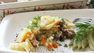 Картошка с мясом слоями в духовке