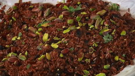 красный рис с барбарисом и фисташками