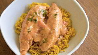 Рис басмати со сливочной курицей по-индийски