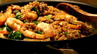 Рис с морепродуктами по-японски