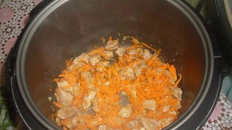 рис с мясом и овощами в мультиварке