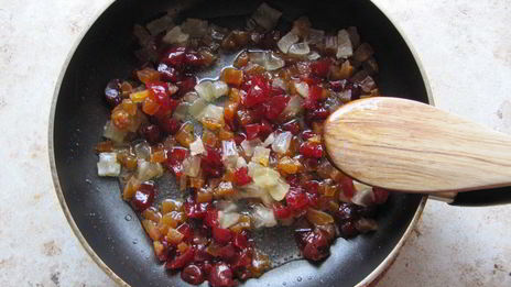 рис с персиком и сухофруктами