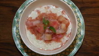 Рис с ревенем, ванилью и кардамоном