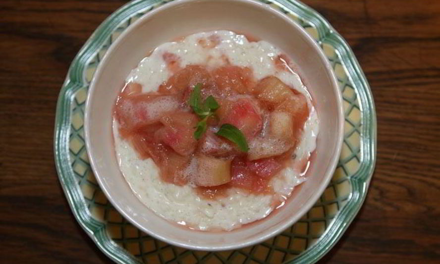 Рецепт риса с ревенем, ванилью и кардамоном