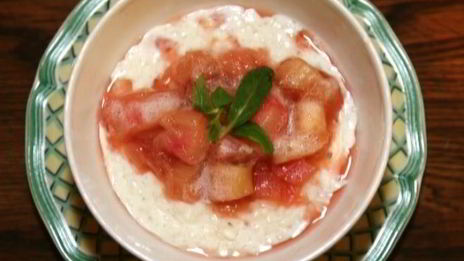 рис с ревенем, ванилью и кардамоном