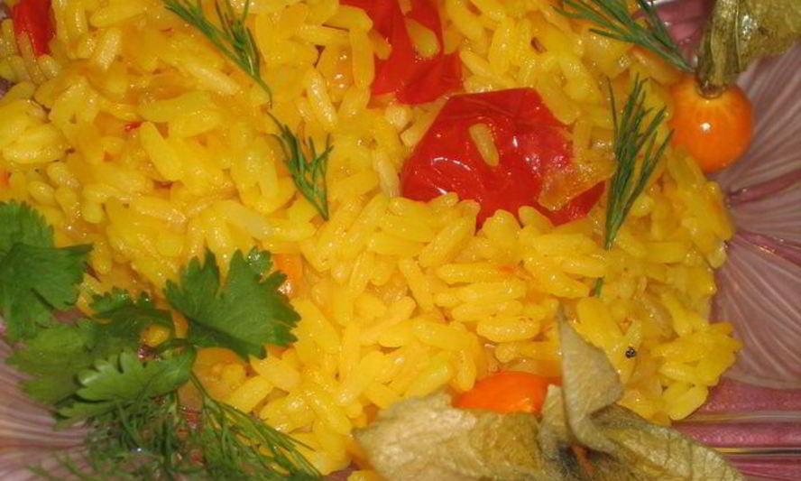 Рецепт риса шафранового с ноткой имбиря
