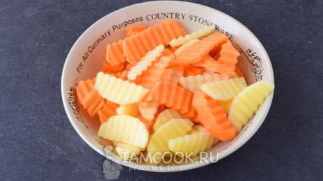 жареная картошка с грибами и луком