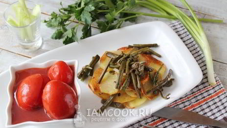 жареная картошка с папоротником