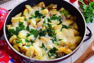 Жареная картошка с сыром