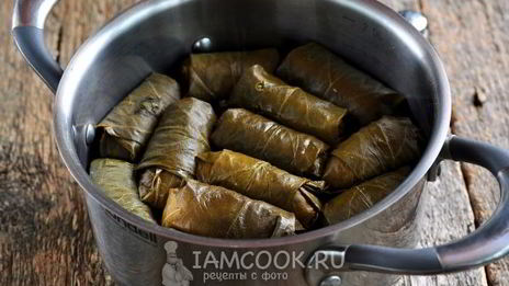 долма из маринованных виноградных листьев