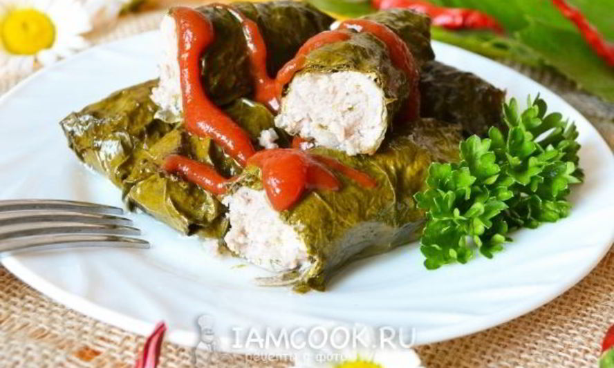 Рецепт долмы со свининой без риса