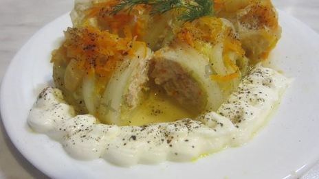 голубцы из пекинской капусты в кастрюле