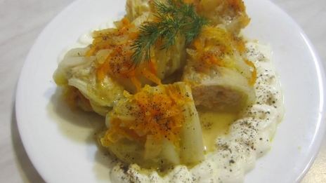 голубцы из пекинской капусты в кастрюле