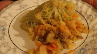 Голубцы из савойской капусты с грибами без мяса