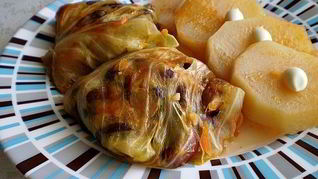 Голубцы с фасолью