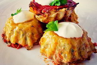 Голубцы с грибами и курицей в духовке