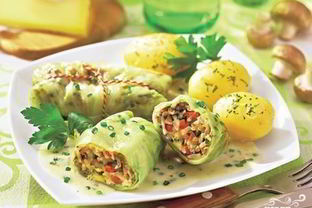 Голубцы с грибами и рисом