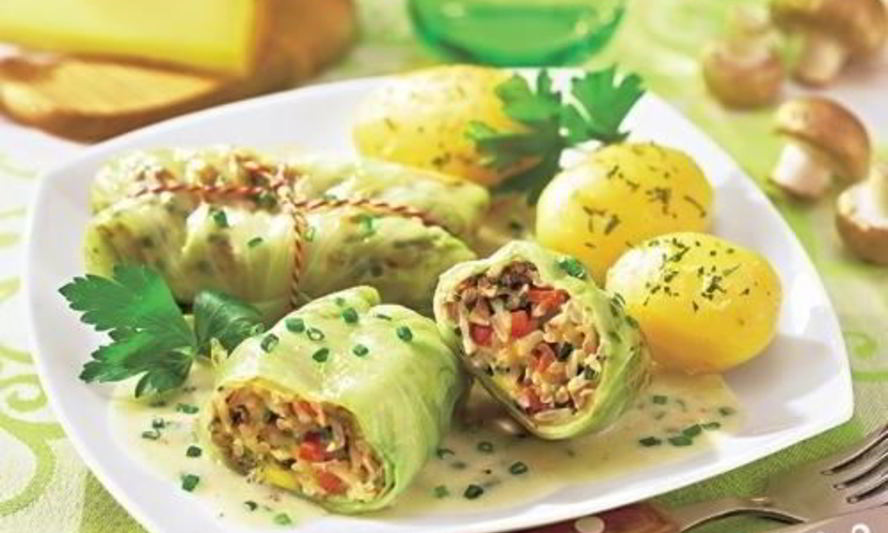 Рецепт голубцов с грибами и рисом