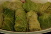 Голубцы с лисичками и пореем