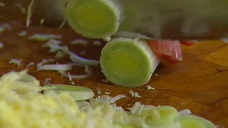 голубцы с лисичками и пореем