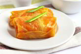 Голубцы с лососем и овощами