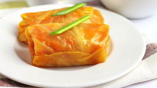 Голубцы с лососем и овощами