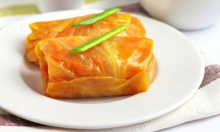 Рецепт голубцов с лососем и овощами