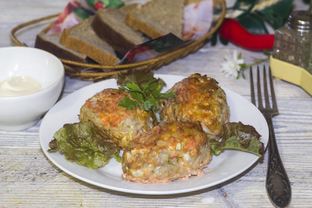 Ленивые голубцы в духовке в сметанном соусе