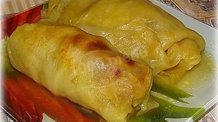 Постные голубцы с грибами