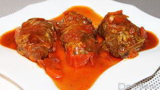 Постные голубцы с пекинской капустой