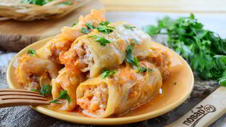 Запеченные голубцы в сметане и кетчупе