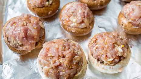 фаршированные шампиньоны с курицей