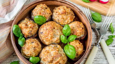 фаршированные шампиньоны с курицей