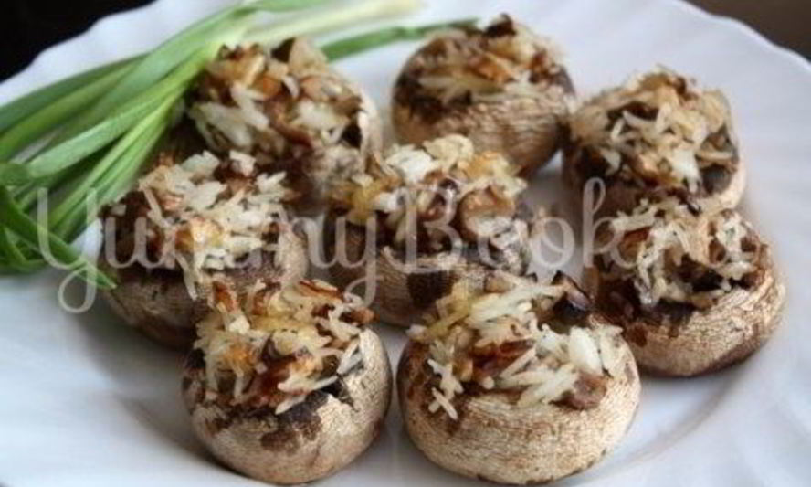 Рецепт фаршированых грибов рисовое чудо