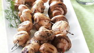 Грибы на гриле