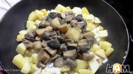 грибы в сметане с картофелем