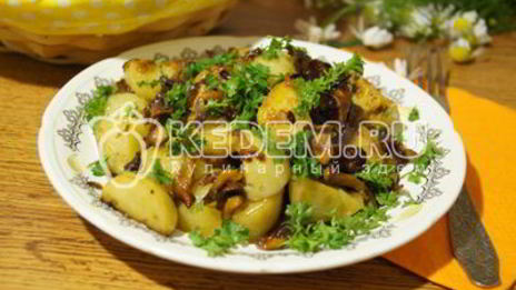 лисички жареные с картофелем