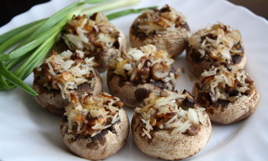 Рецепт постных фаршированных шампиньонов