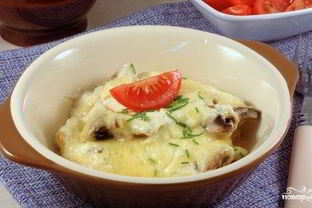 Шампиньоны с сыром в духовке