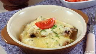 Шампиньоны с сыром в духовке