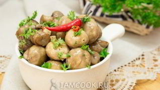 Шампиньоны в медовом маринаде