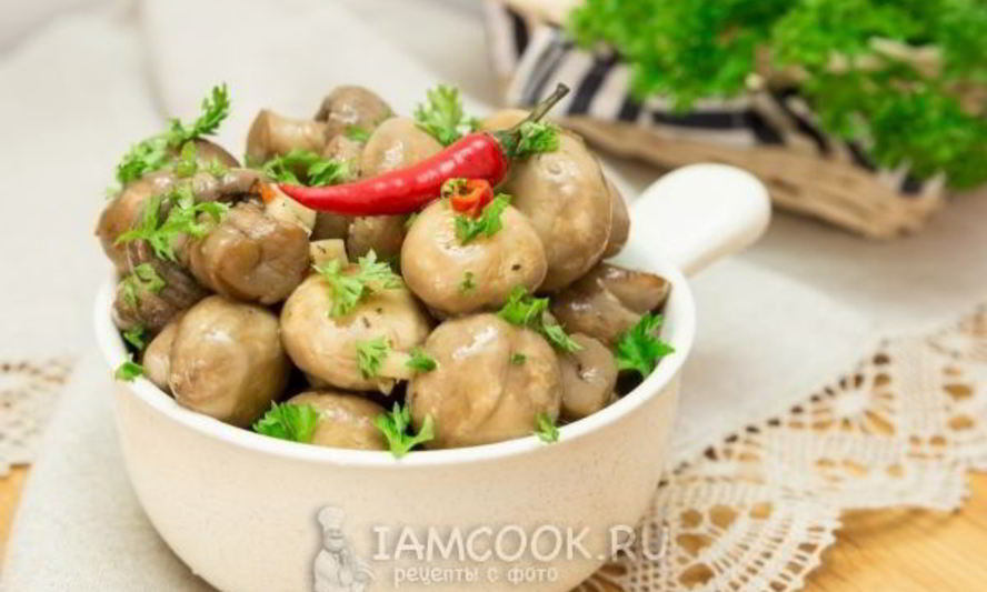 Рецепт шампиньонов в медовом маринаде