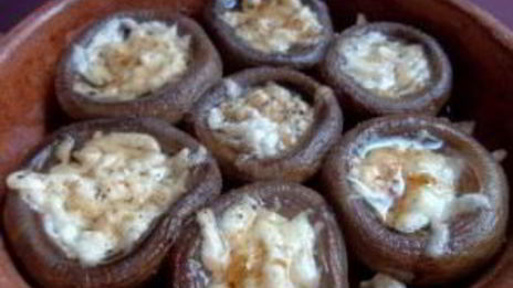 шампиньоны, запеченные с сыром в духовке