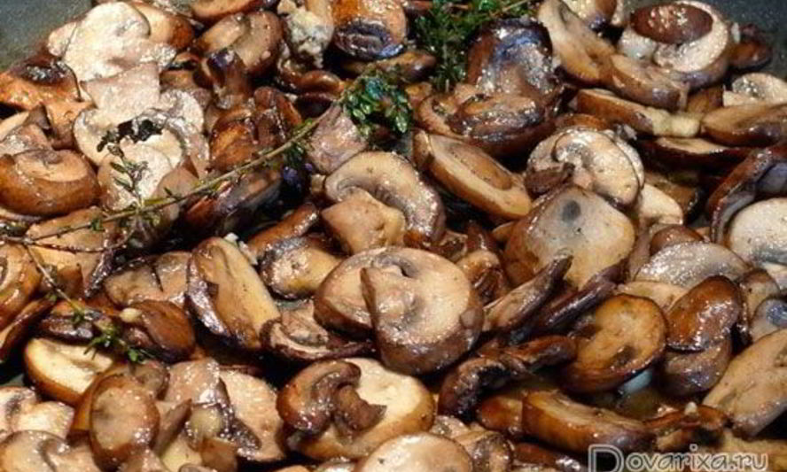 Рецепт шампиньонов жареных