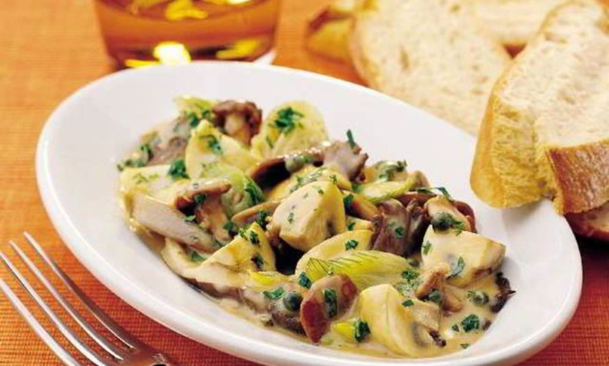 Рецепт грибного гуляша в винно-перечном соусе