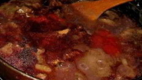 гуляш из баранины с подливкой