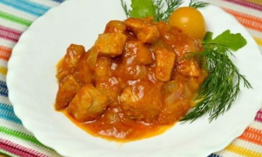 Рецепт гуляша из свинины на сковороде