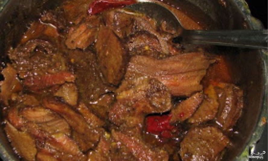 Рецепт гуляша из языка